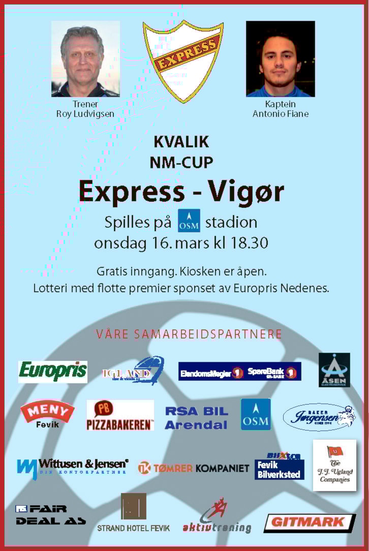 NM kvalifisering: Express - Vigør